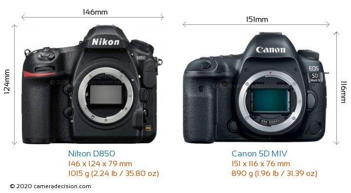 دوربین نیکون D850 و کنون 5 D MIV