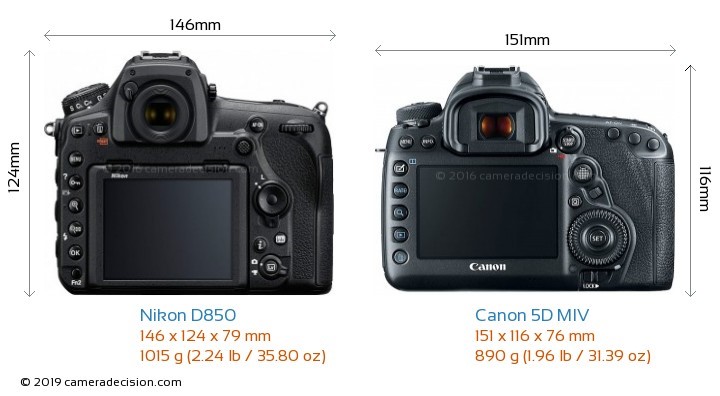 دوربین نیکون D850 و کنون 5 D MIV  دوربین