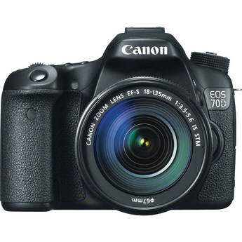 دوربین دیجیتال کانن EOS 70D DSLR Camera with 18-135mm STM f/3.5-5.6 Lens