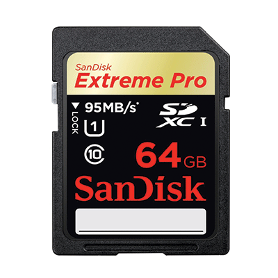 SanDisk 64 GB SDXC Memory Card Extreme Pro 633X