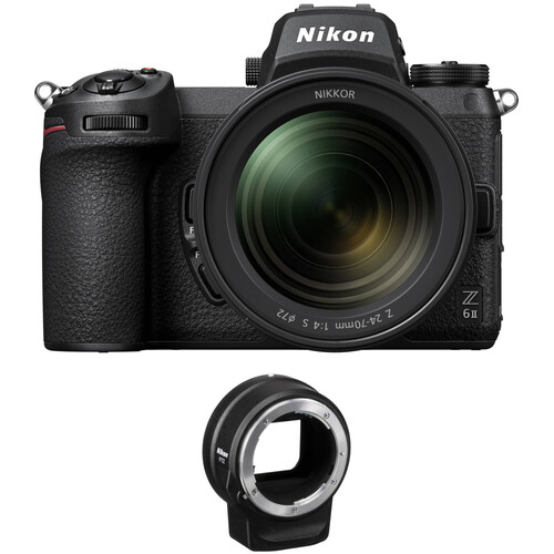 کیت دوربین بدون آینه نیکون Nikon Z 6II with 24-70mm f/4 and FTZ Adapter Kit