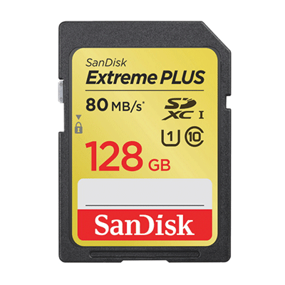 SanDisk 128GB Extreme Plus UHS-1 SDXC Memory Card 533X 