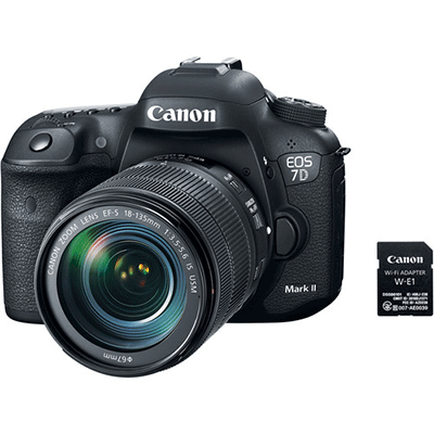 دوربین عکاسی کانن Canon EOS 7D Mark II DSLR with 18-135mm f/3.5-5.6 IS USM Lens & W-E1 Wi-Fi Adapter