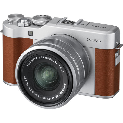 کیت دوربین بدون آینه فوجی فیلم FUJIFILM X-A5 Mirrorless Digital Camera with 15-45mm Lens (Brown)