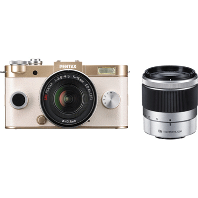 دوربین پنتاکس Pentax Q-S1 Mirrorless Digital Camera with 5-15mm and 15-45mm Lenses