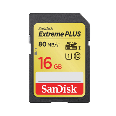 SanDisk 16GB Extreme Plus UHS-1 SDHC Memory Card 533X 