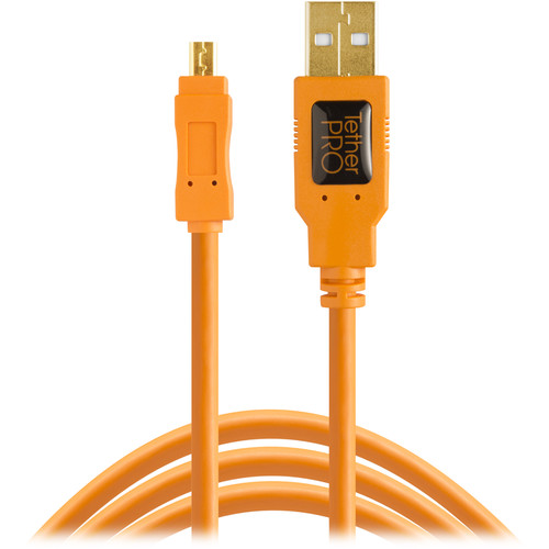 کابل یو اس بی Tether Tools TetherPro USB 2.0 Type-A Male to Mini-B Male Cable CU8015