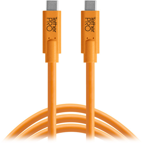 کابل Tether Tools TetherPro USB Type-C Male to USB Type-C Male Cable (15', Orange):CUC15-ORG 
