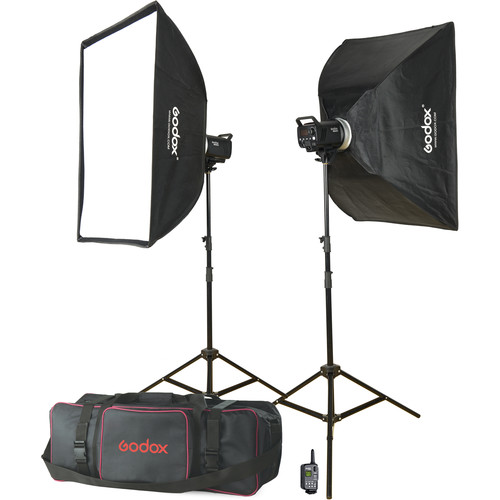 کیت فلاش 2 شاخه گودکس (With Godox X2 Flash Trigger) Godox MS200-F 2-Monolight Kit