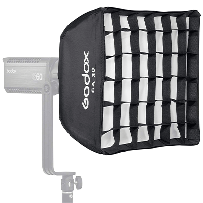 سافت باگس گودکس Godox SA-30 Softbox with Grid 30 x 30cm for Godox S30 S60 Focusing LED Video Light