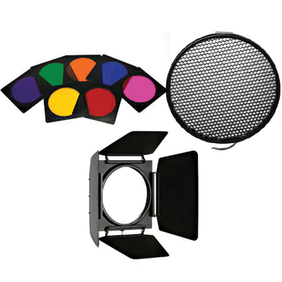 Fomex Barn-Doors for DR 18+Color Filter Set, 7 Colors+Honeycomb 30
