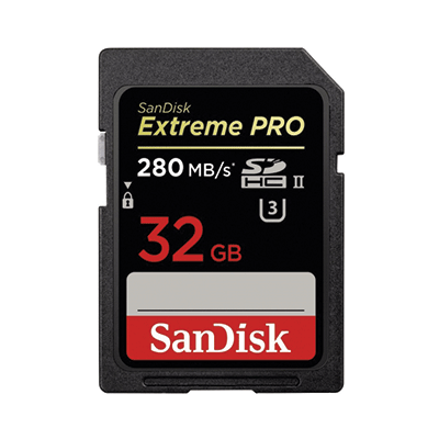SanDisk 32GB Extreme PRO SDHC UHS-II Memory Card 1867X