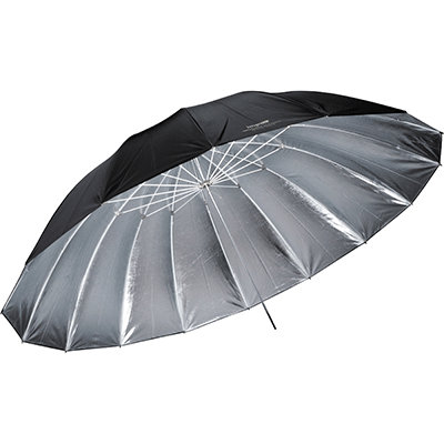 چتر داخل نقره ای Umbrella Black Exterior-Silver Interior 180 cm