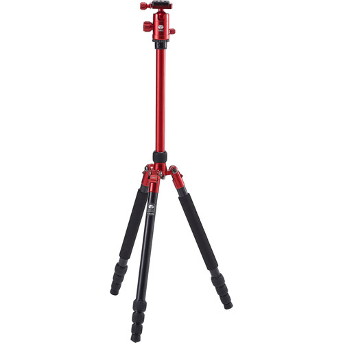 Sirui T-004X Aluminum Tripod with C-10S Ball Head (Red)