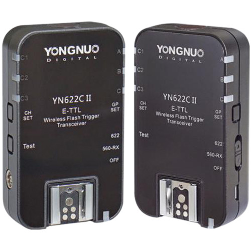  Yongnuo YN-622C II E-TTL Wireless Flash Transceiver for Canon:2-Pack 