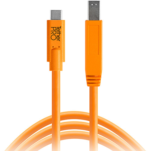 کابل Tether Tools TetherPro USB Type-C Male to USB 3.0 Type-B Male Cable (15', Orange):CUC3415-ORG