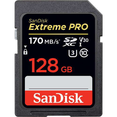 کارت حافظه اس دی سن دیسک SanDisk 128GB Extreme PRO UHS-I SDXC Memory Card 170MB/s