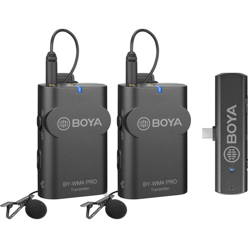 میکروفن بویا BOYA BY-WM4 PRO-K6 برای گوشی های اندروید با دو فرستنده 