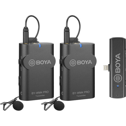 میکروفن بویا BOYA BY-WM4 PRO-K4 با دو فرستنده برای آیفون