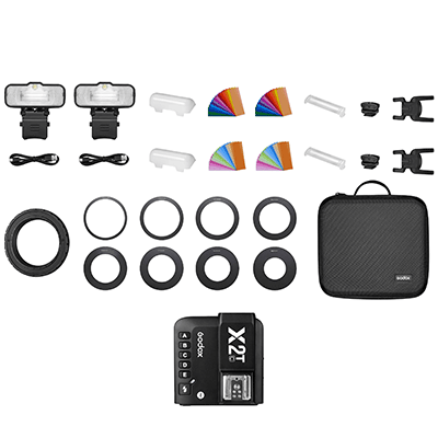 کیت فلاش ماکرو گودکس Godox MF12 Macro Flash 2-Light With X2 Flash Trigger for Sony