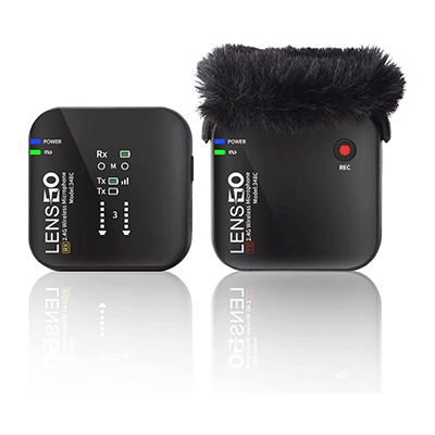میکروفن بی سیم لنزگو Lensgo 348C 2.4G 1v1 Wireless Microphone