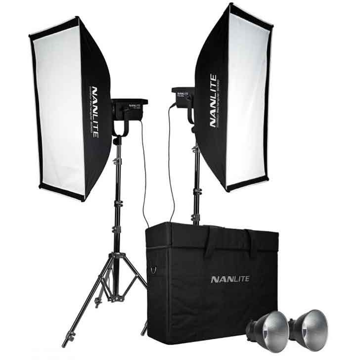 کیت نور نانلایت Nanlite FS-200B 2KIT به همراه سافت باکس و پایه