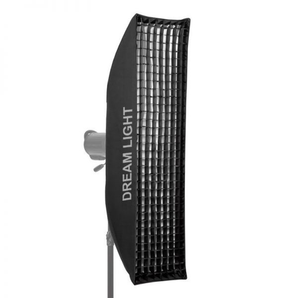 سافت باکس پرتابل دریم لایت همراه گرید Dream Light Portable softbox 23×91 cm Bowens Mount