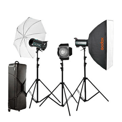 کیت فلاش نورپردازی Godox Studio Flash Light Kit QS400 II به همراه پایه فنری