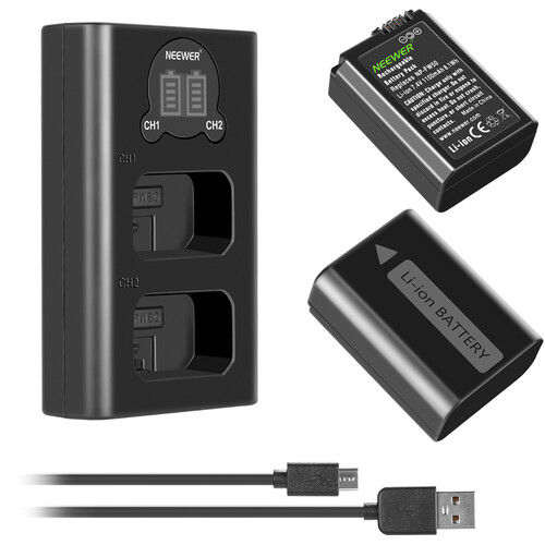 کیت شارژر و باتری Neewer Dual Battery Charger & NP-FW50 (1100mAh)