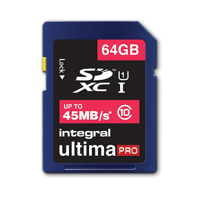 Integral UltimaPro 64GB SDXC 45MB/s Class 10 UHS-I