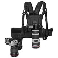Micnova MQ-MSP01 Multi Camera Carrying Chest Harness System Vest with Side Holster