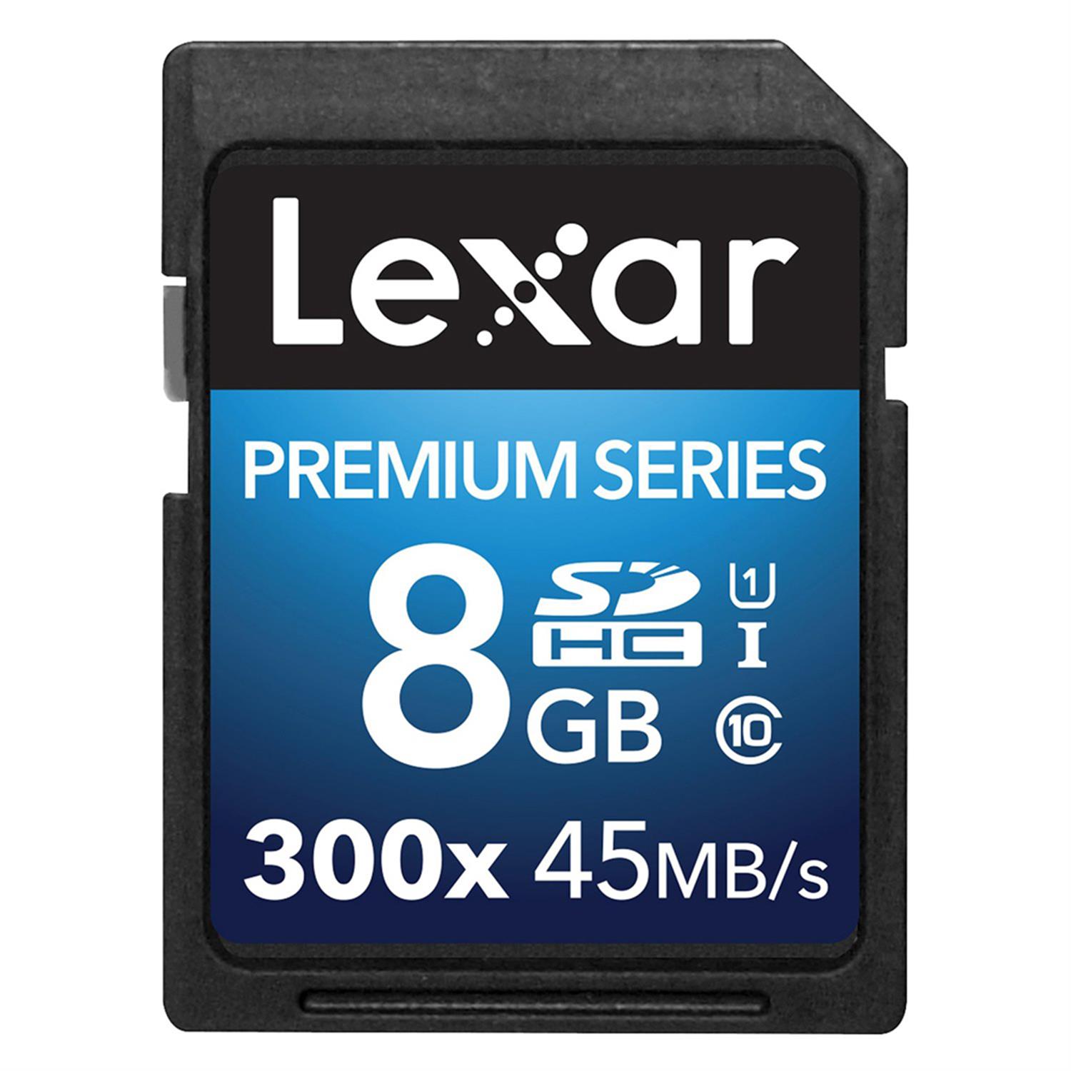 کارت حافظه اس دی لکسار Lexar 8GB Premium Series SDHC UHS-I 300x