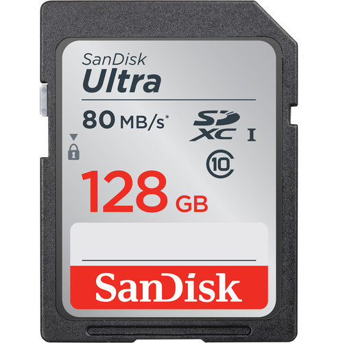 SanDisk 128GB Ultra UHS-I SDXC Memory Card 533X:Class 10