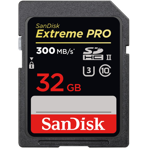 SanDisk 32GB Extreme PRO UHS-II SDHC Memory Card 300MB/S 2000X