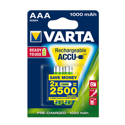 VARTA Rechargeable Batteries AAA 1000mAh