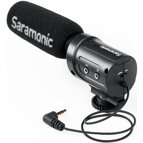 میکروفن سارامونیک Saramonic SR-M3 Mini Directional Condenser Microphone with Integrated Shockmount