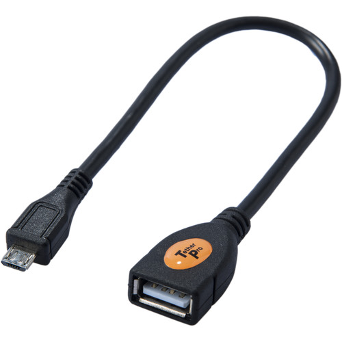 کابل Tether Tools TetherPro USB 2.0 Micro OTG Adapter (Black):CU5464 