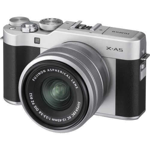 کیت دوربین بدون آینه فوجی فیلم FUJIFILM X-A5 Mirrorless Digital Camera with 15-45mm Lens (Silver)
