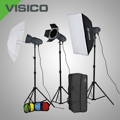 فلاش ویسیکو  400 ژول VISICO VL-400PLUS STUDIO LIGHT KIT