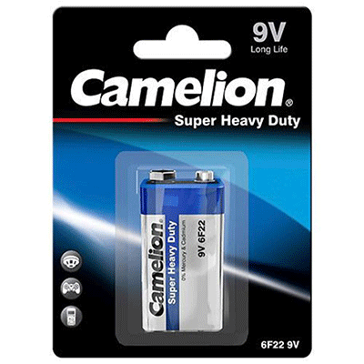 باتری کتابی 9 ولت Camelion Super Heavy Duty 9V