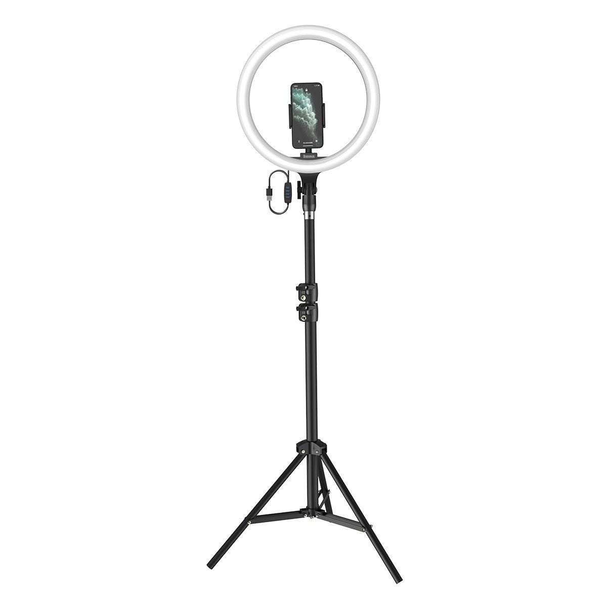 رینگ لایت بیسوس Baseus Ring Light CRZB12-B01 پایه 160 سانتی و هولدر