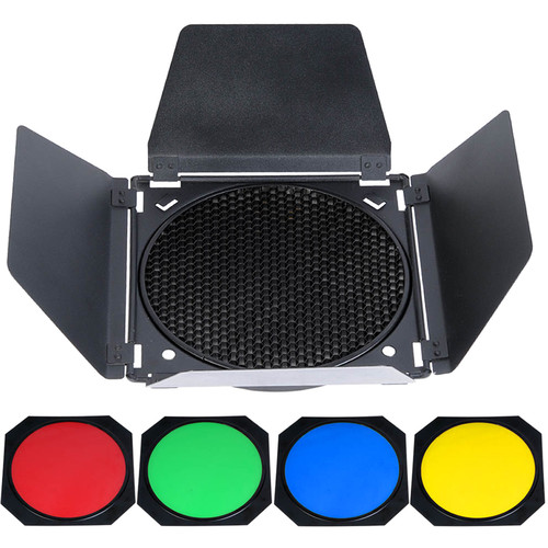 شیدر  گودکس Godox Barndoor BD-04 به همراه فیلتر رنگی