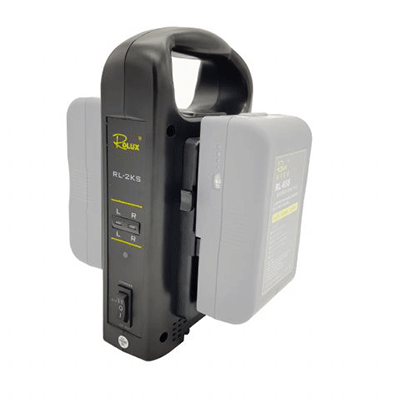 شارژر دوقلوی باتری وی مانت Rolux Dual Battery Charger RL-2KS for V-Mount Battery