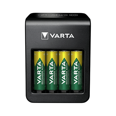 شارژر باتری وارتا Varta LCD Plug Charger Plus به همراه 4 عدد باتری
