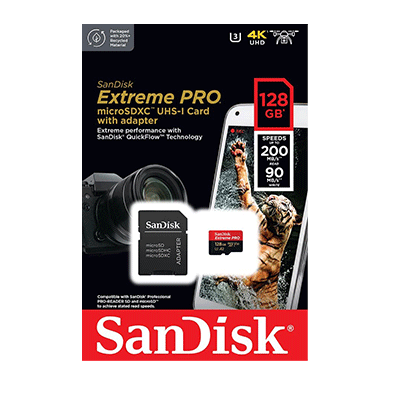 کارت حافظه میکرو اس دی سن دیسک SanDisk 128GB Extreme PRO® microSD 200MB/s