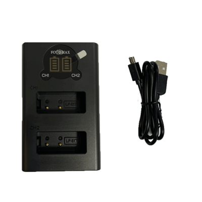 شارژر دوقلوی فوتومکس FOTOMAX DUAL USB CHARGER FOR CANON LP-E17 BATTERY