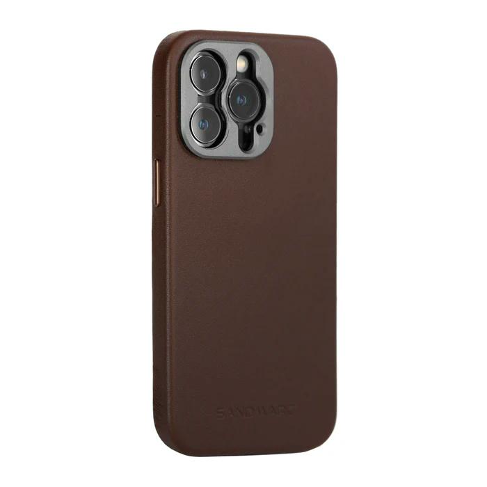 قاب چرمی SANDMARC Pro Leather Case for iPhone 14 Pro (Magnet Enabled) Brown