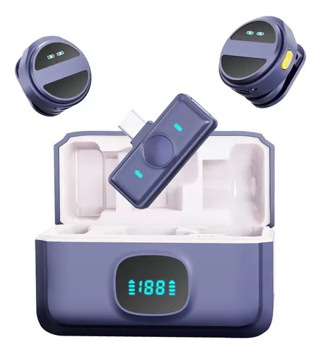 میکروفن بی سیم یقه ای دو کاربر SX21 wireless microphone با پورت Type-c