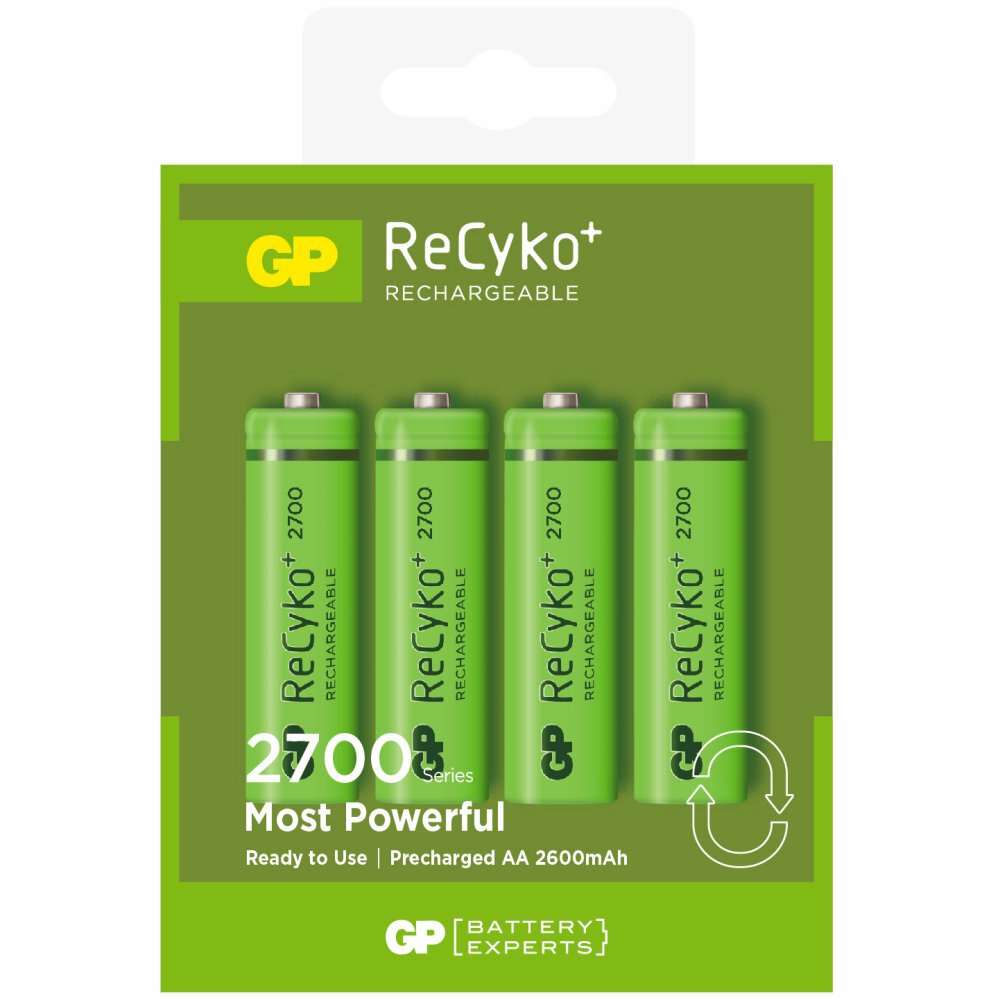 باتری شارژی قلمی AA GP ReCyko + 2700 Series 2600mAh rechargeable batteries