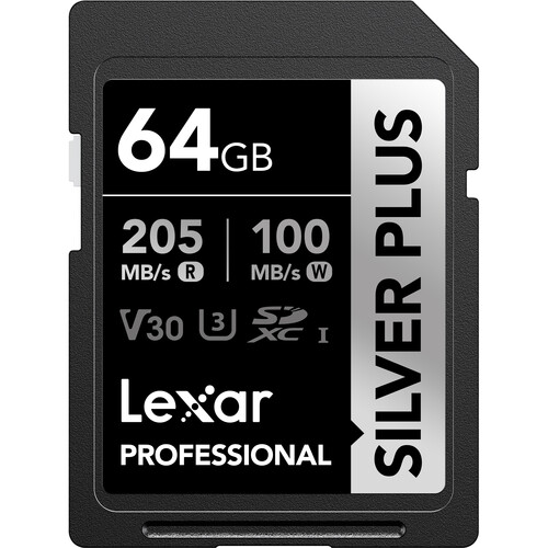 کارت حافظه لکسار Lexar 64GB Professional SILVER PLUS UHS-I SDXC